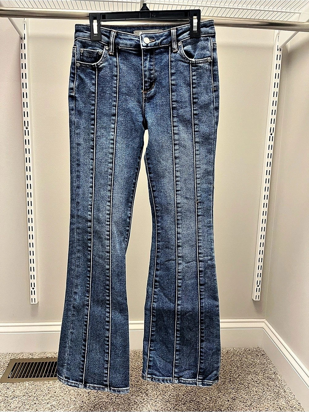tractr High Rise Flare Jeans in Blue size 12 girls